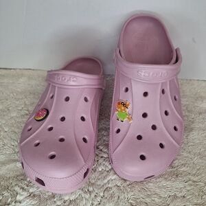 CROCS Light Pink Sandals with Perforated Design